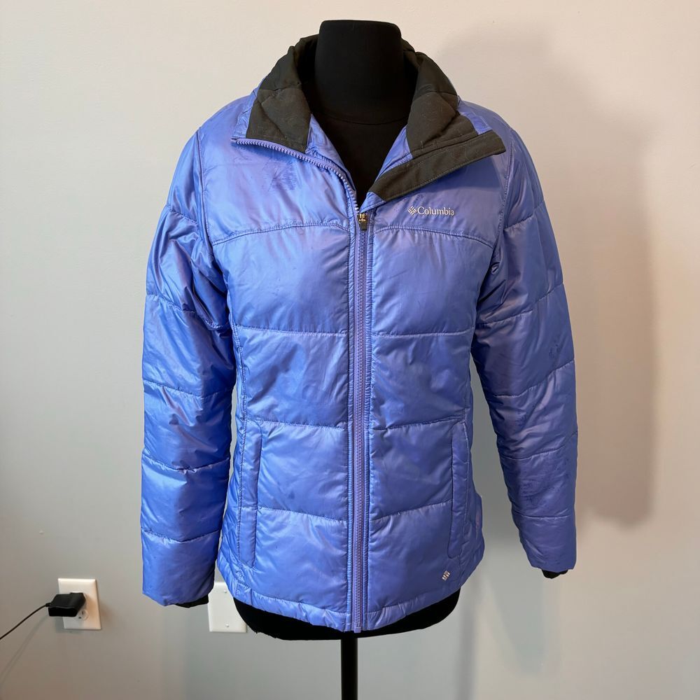 Columbia Women's Periwinkle Blue Puffer Jacket‎ Quilted Coat Outerwear